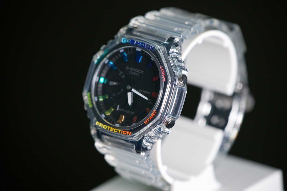 Casio G-Shock GA-2100 CasiOak Crystal Jellyfish Rainbow. Nowy. Mod