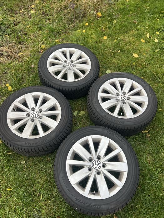 Kola vw passat b7 205/55/16 5x112 felgi opony zimowe nowe 2024r