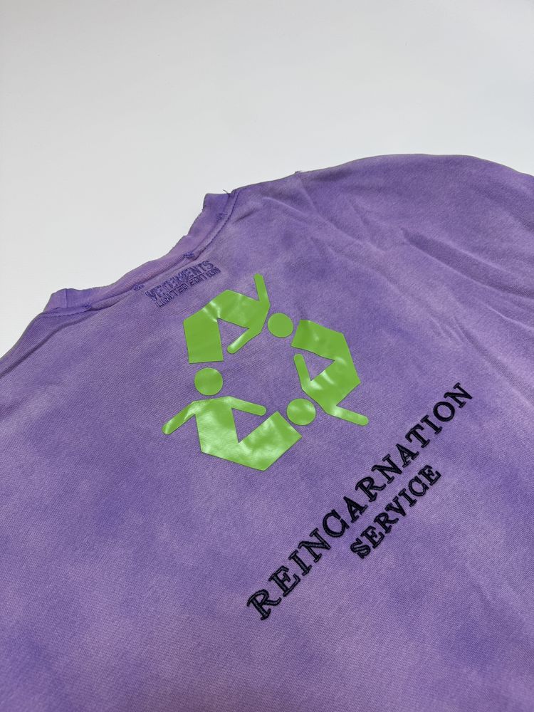 Світшот Vetements Not doing thit today Washed  purple M L