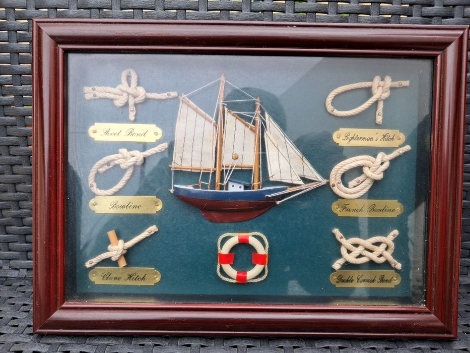 Quadro com nos de marinheiro