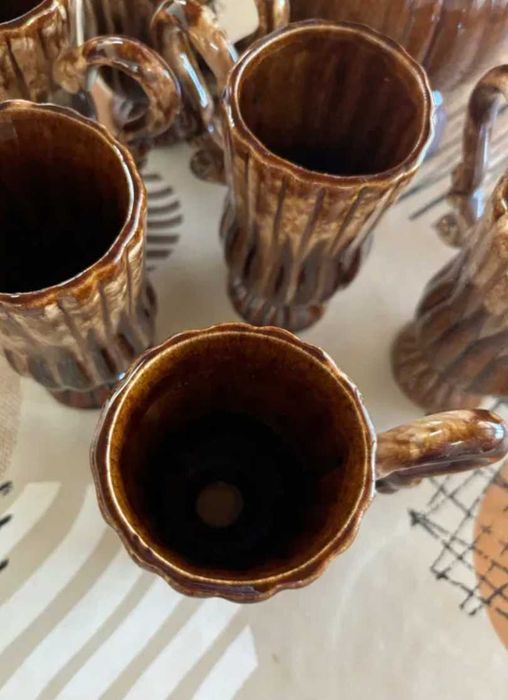 Conjunto jarra + 6 copos com asa