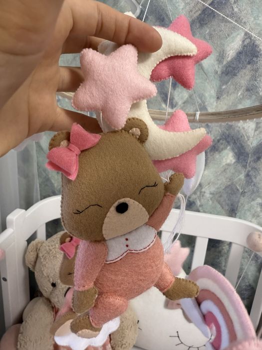 Дитячий мобіль+муз блок 35 мелодій та кронштейн