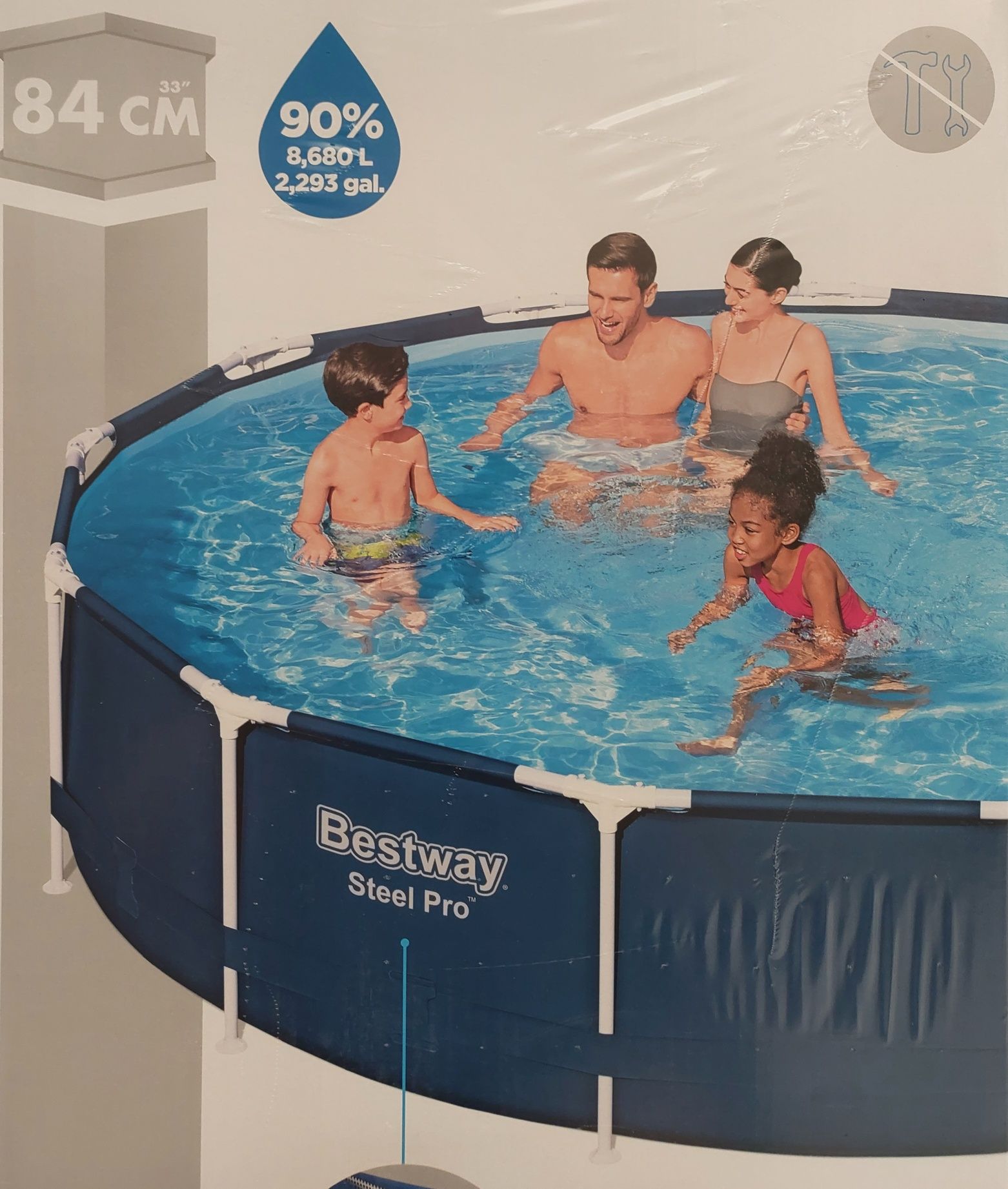 Basen stelażowy z pompą 396x84cm Bestway