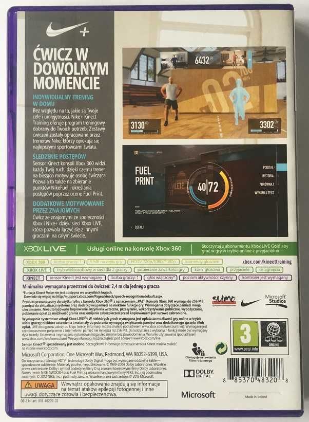 Nike + Kinect Training Xbox 360 PL * Gry Video-Play Wejherowo