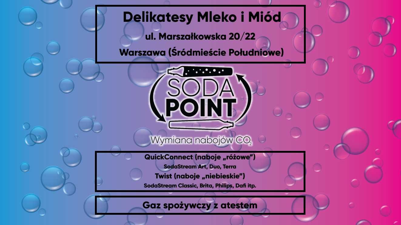 Sodastream W-wa (Śródm. Płd.), Marszałkowska 20/22 Wymiana nabojów CO2