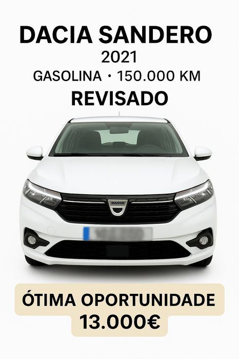 Dacia Sandero II 1.0 2021 • Gasolina • Oportunidade • Revisão completa