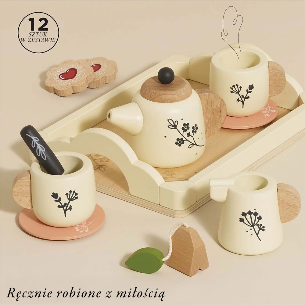 Drewniany zestaw do herbaty kuchenne zabawka gotowanie Le Toy Van