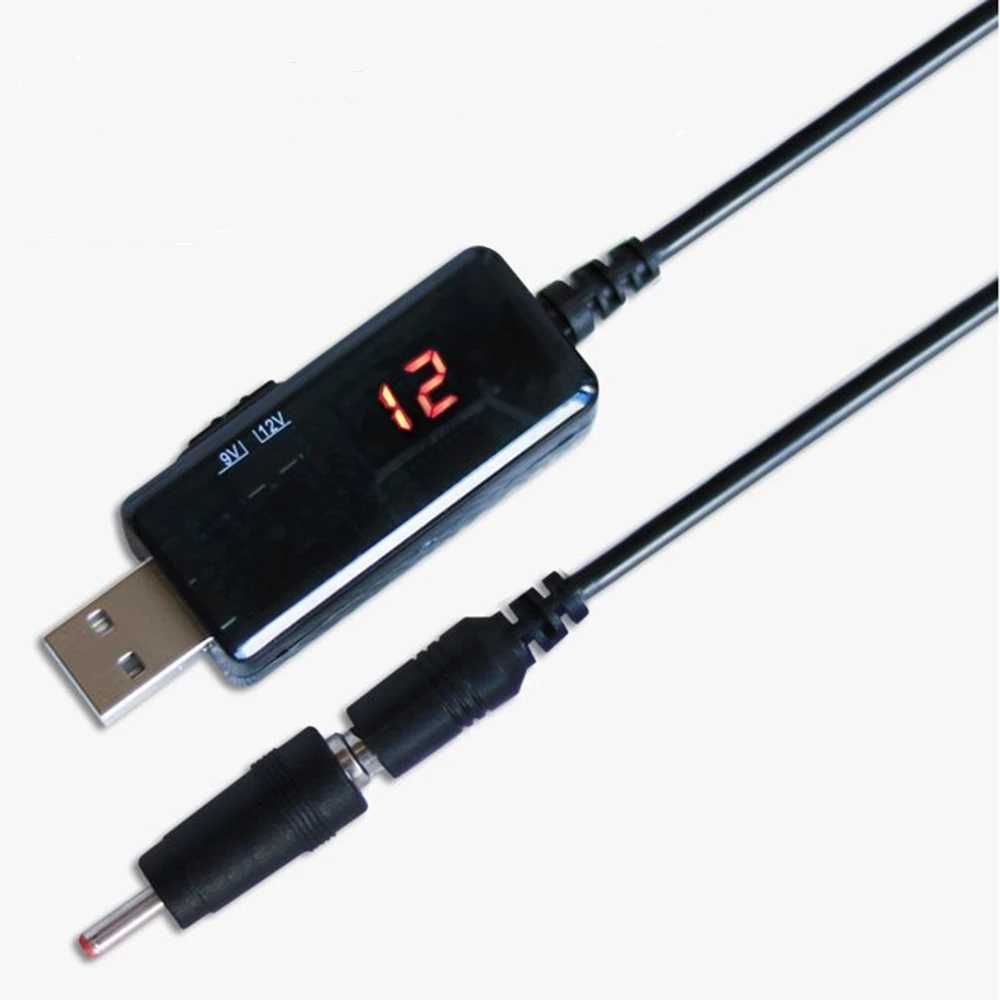 USB Кабель питания для роутера DC повышающий с 5V до 9v/12v