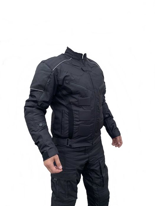 Meska kurtka Motocyklowa Czarna MESH siatka  Od M do 7XL Duże rozmiary