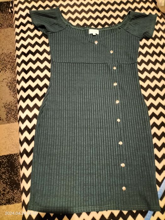 Sukienka M/L butelkowa zieleń j.nowa