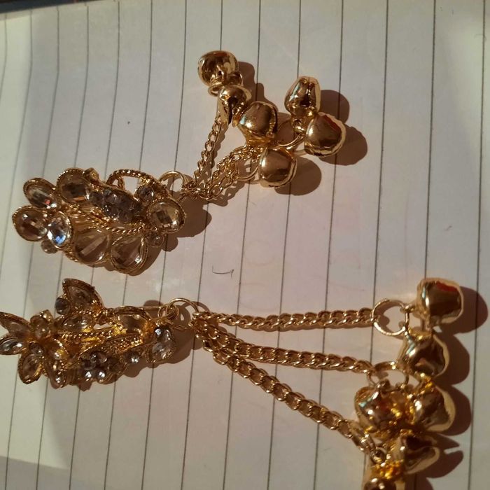 брошь брошка золотистый металл подвески как колокольчик сирия