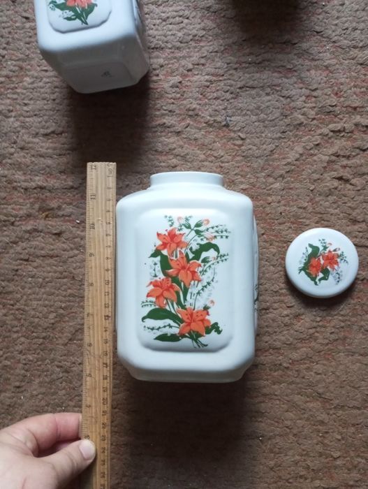 Чайница фарфоровая большая Полонное СССР ёмкость для сыпучих