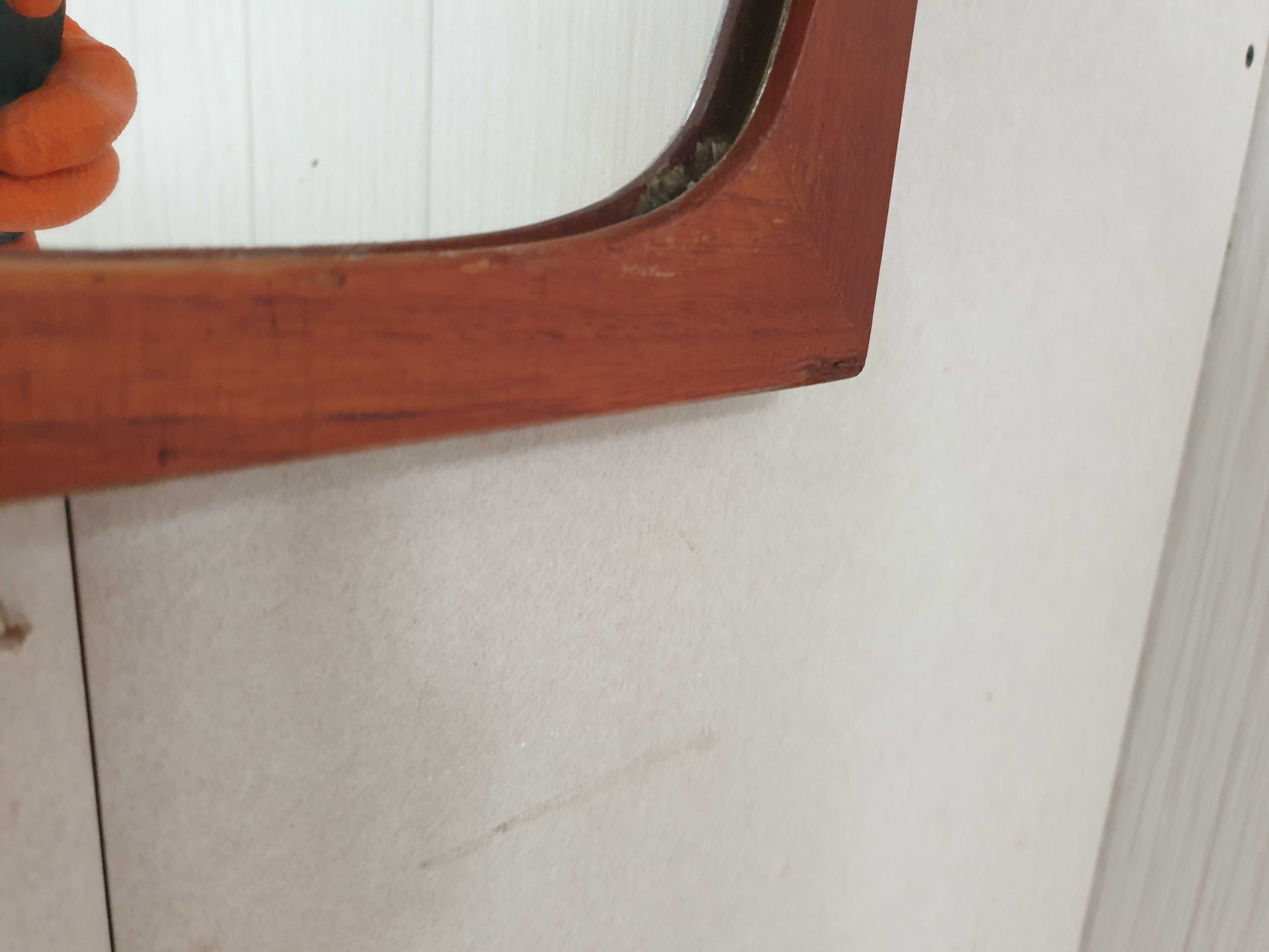 lustro duńskie teakowe 82x36
