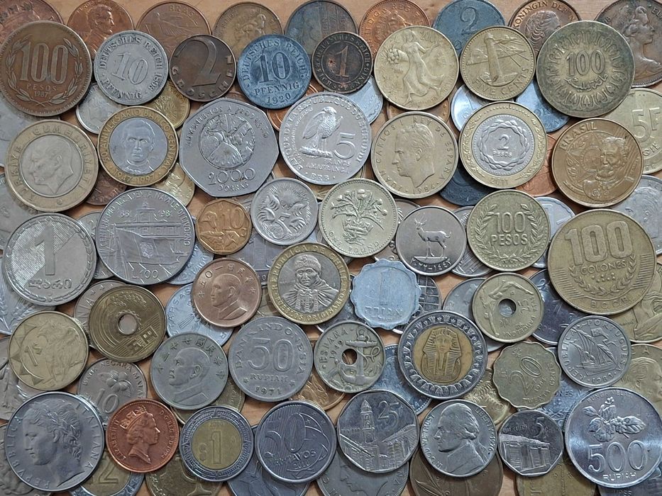 Монеты мира все континенты без повторов 104 шт №8