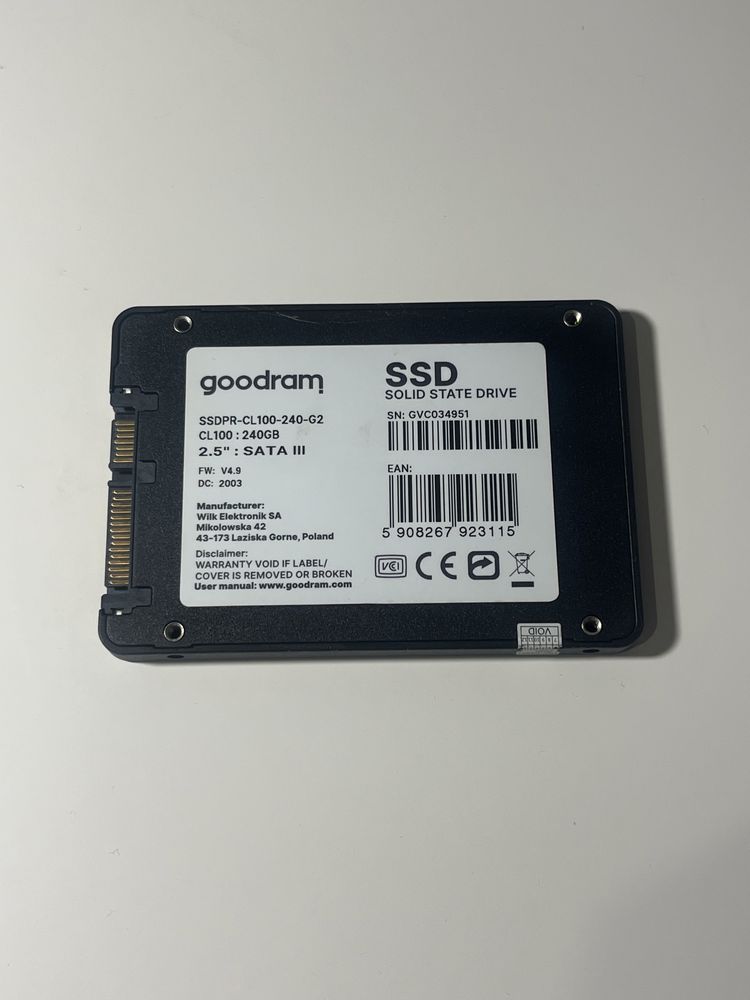 SSD Goodram CL100 Gen.3 240GB 2.5" SATA III