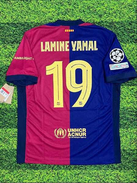 Koszulka czarna FC Barcelona T-shirt wyjazdowy piłkarza-Lamine Yamal M