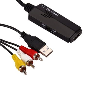 Konwerter obrazu i dźwięku z AV 3x cinch na HDMI