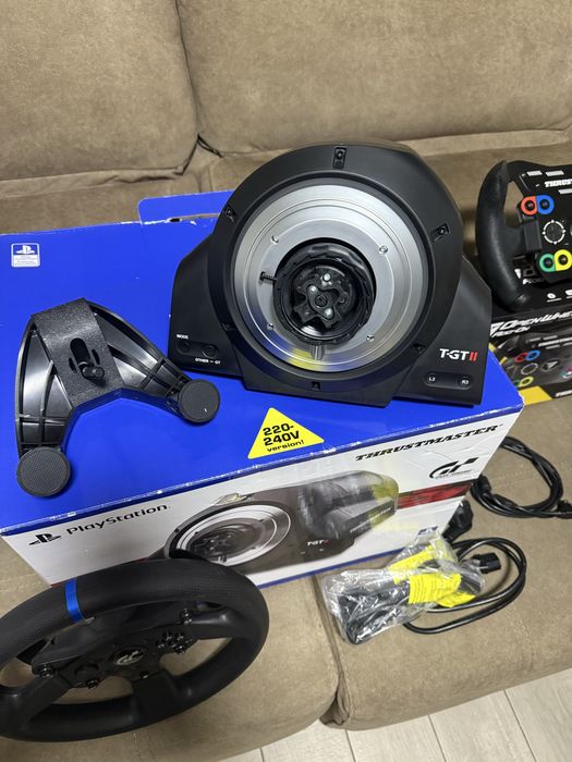 Thrustmaster TGT2+Pedais T-LCM load cell+Open whell+volante GT