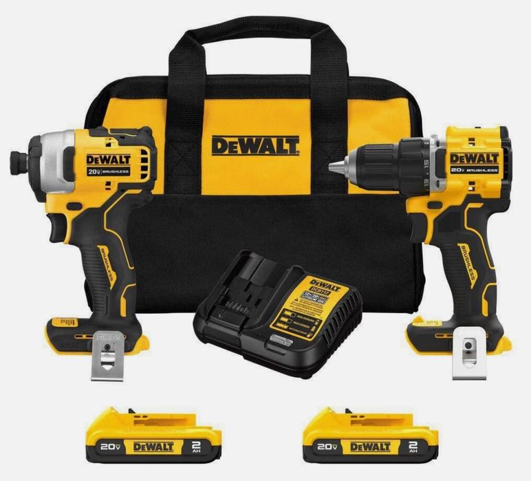 Акумуляторний безщітковий набір шуруповертів DEWALT DCK225D2 20V MAX