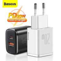 Carregador Quick Charger USB + Type C 20W -Preto-
-Baseus-
Novo - 24h