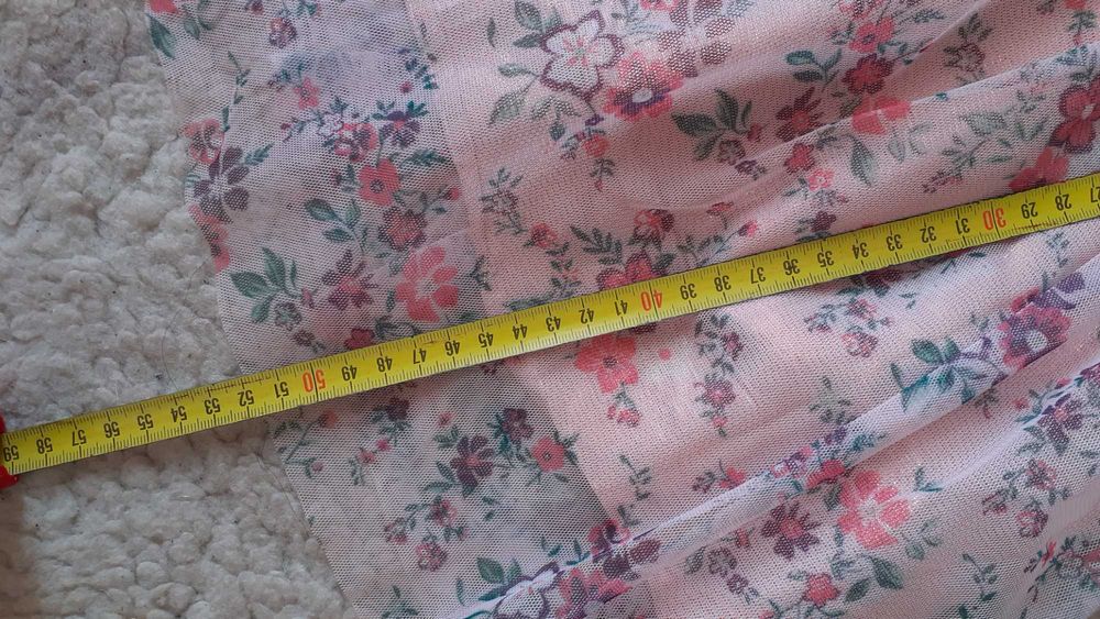 ZARA komplet sukienka elegancka w kwiaty i bolerko pudrowy róż 92