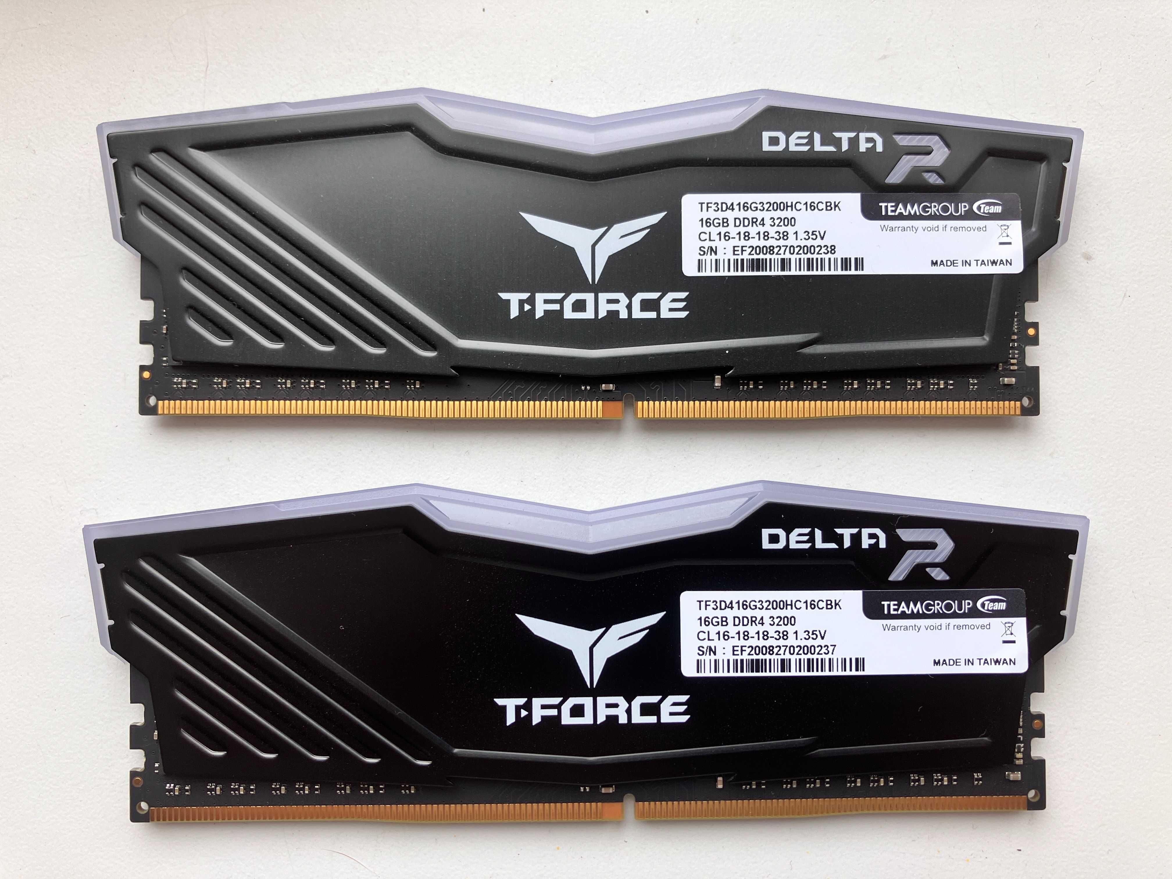 Классную оперативную память TEAM 32 GB (2x16GB) DDR4 3200MHz Delta RGB