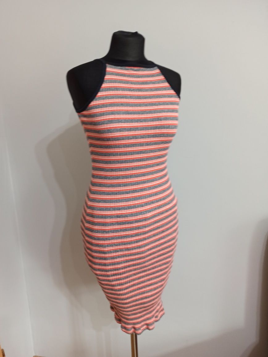 Sukienka Midi w paski 32-36