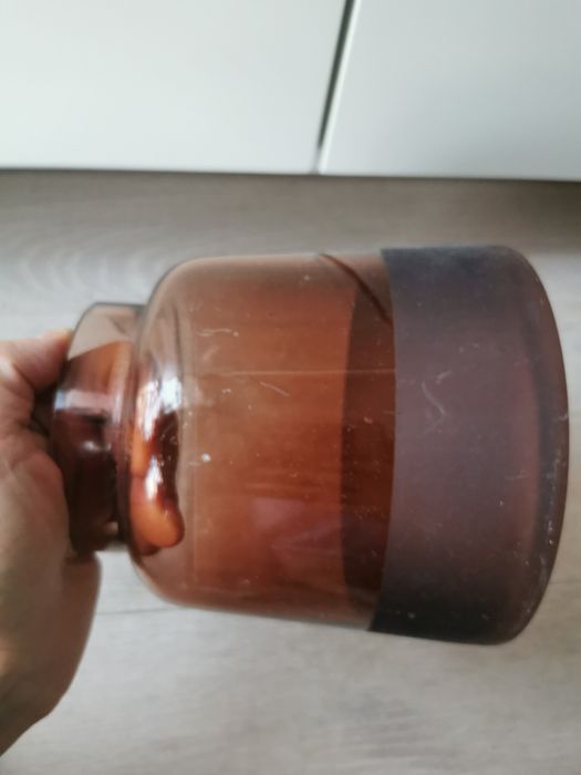 Wazon na kwiaty brązowe szkło Homla