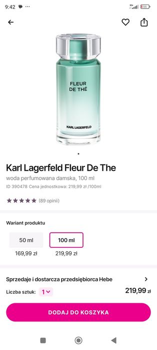 Karl Lagerfeld Woda perfumowana 100 ml jak nowa!