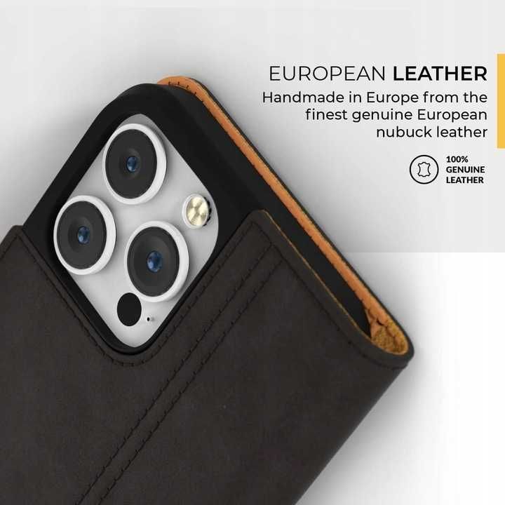 Snakehive Skórzane etui do iPhone 14 Pro czarne