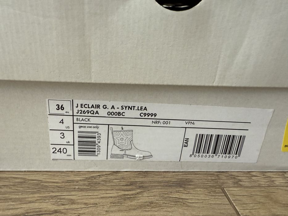 Piękne botki dziewczęce Geox Respira r. 36, stan idealny