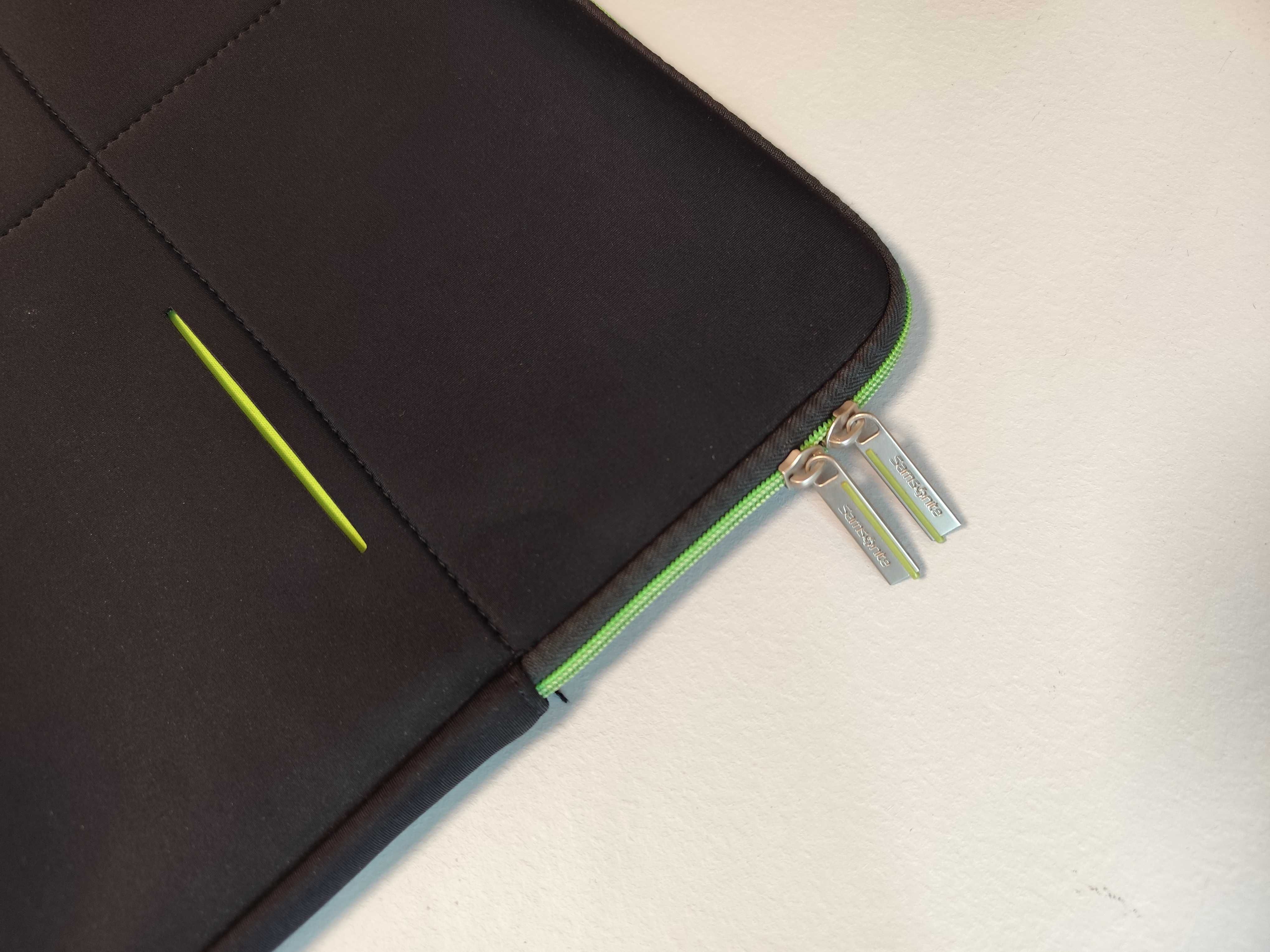 Czarno-zielony pokrowiec na laptopa Samsonite Airglow Sleeves 15.6"