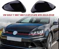 Nakładki Obudowy lusterek VW GOLF 7 MK7 VII GTI R GTD CZARNY POŁYSK