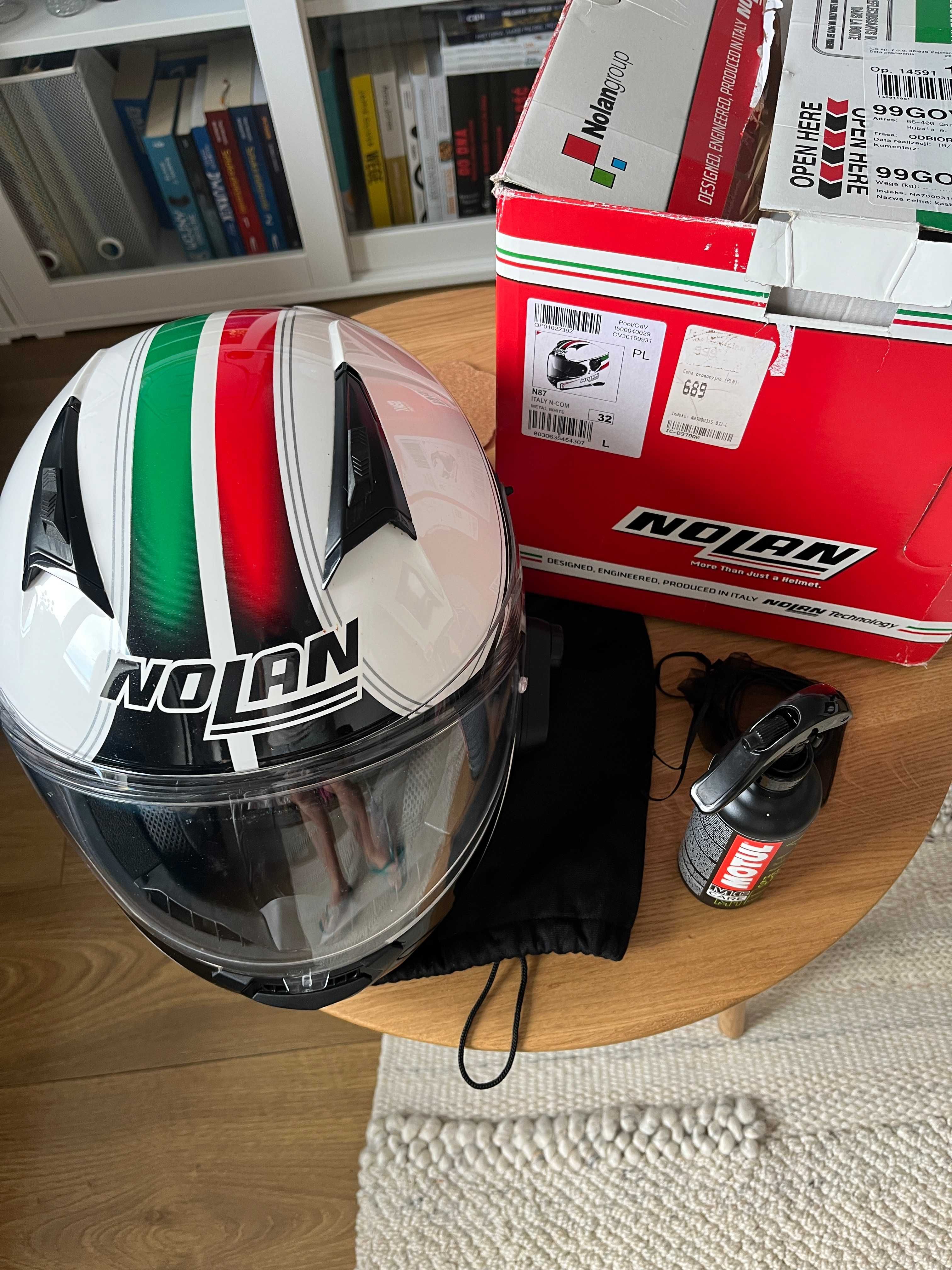 Kask motocyklowy Nolan N87 roz.L pinlock interkom Tconn