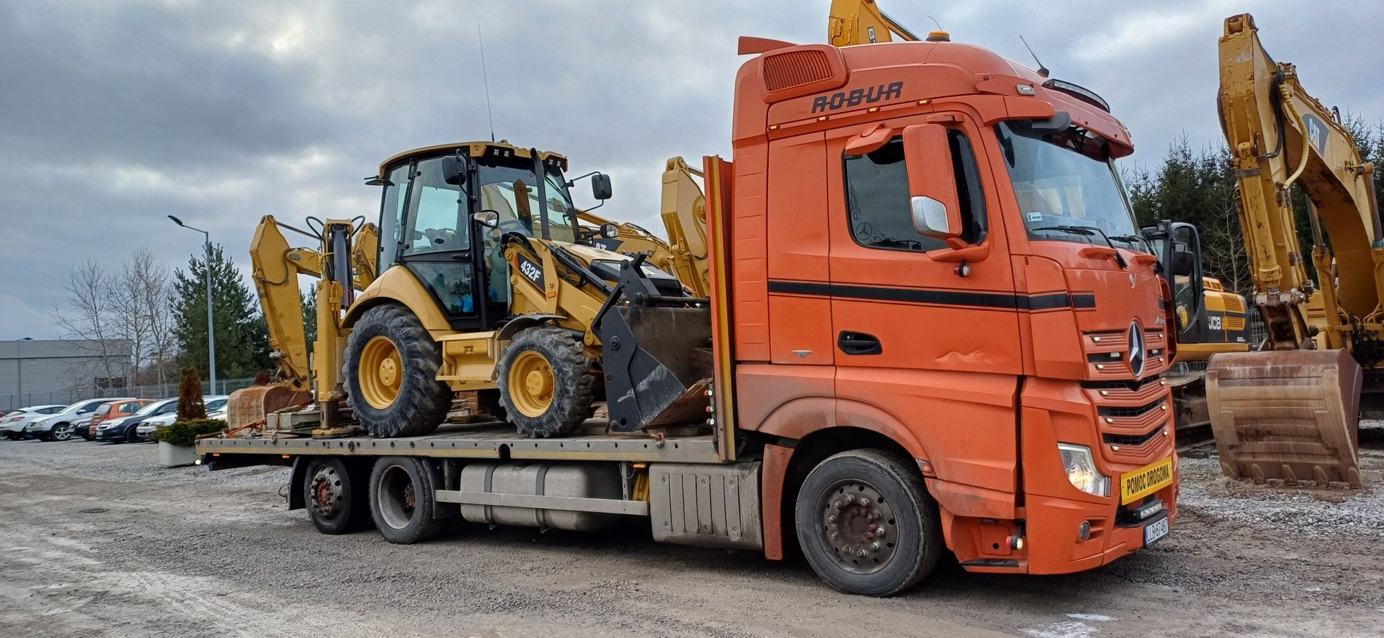 TRANSPORT kombajnów Niskopodwozie Gabarytowy  Laweta