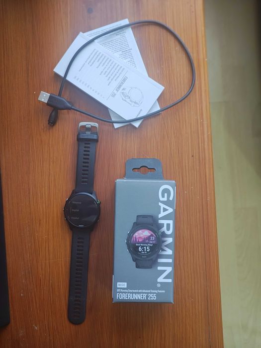 Garmin Forerunner 255 Music – Como novo, caixa e acessórios originais