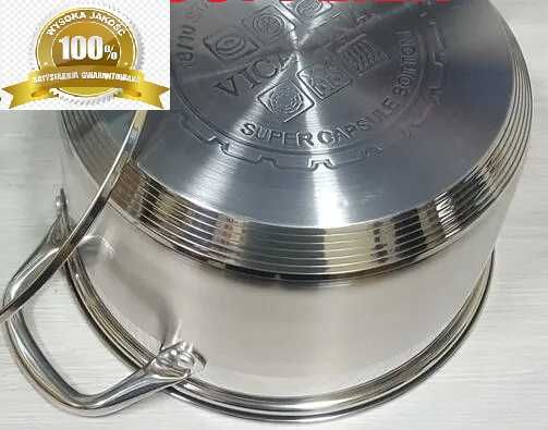 Komplet garnków 3 szt. stal nierdzewna 1L 1,5L 2L potrójne dno