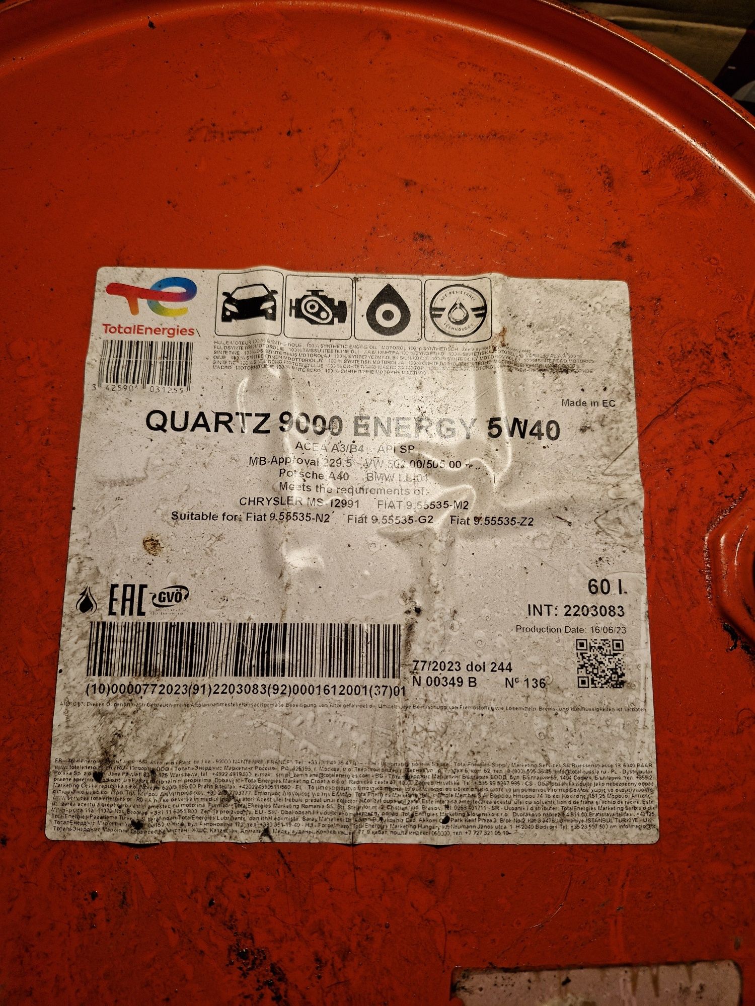 Metalowa beczka 60 l