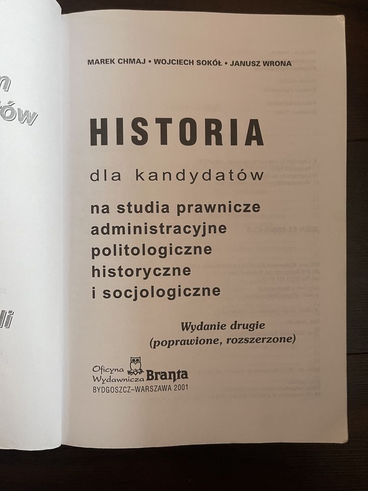 Historia dla kandydatów na studia prawnicze