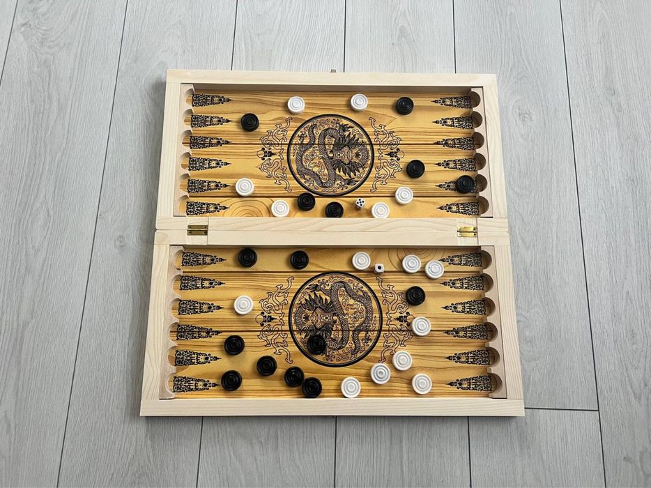 Шахмати шашки нарди 3в1