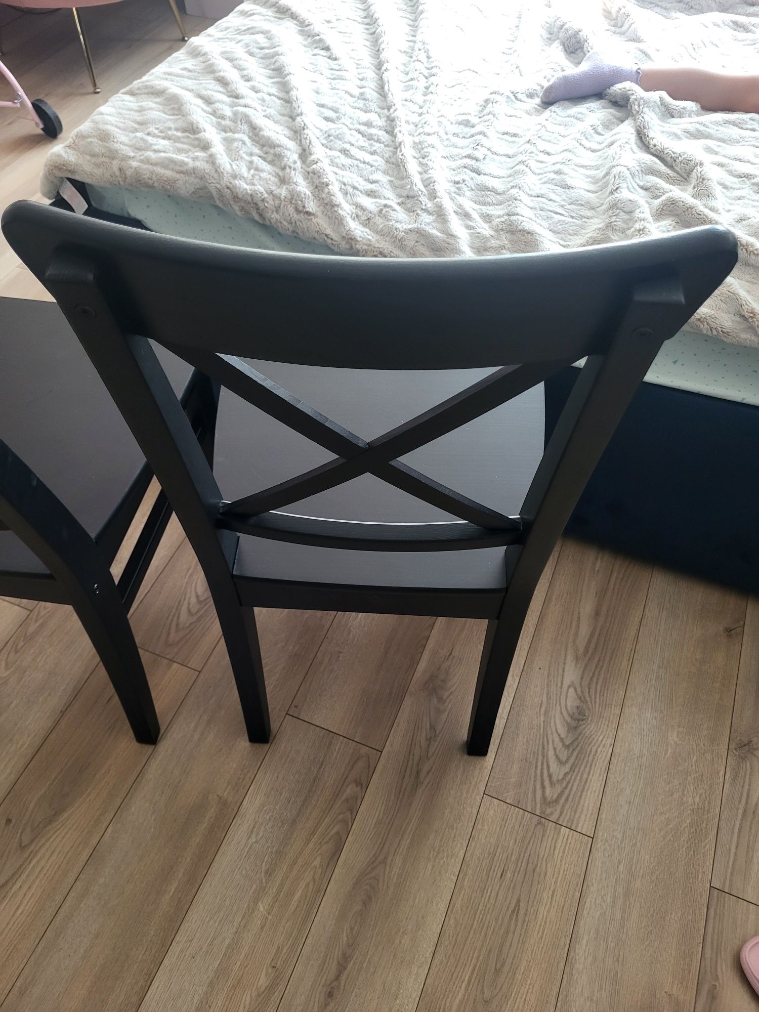 2 krzesła ikea ingolf czarny