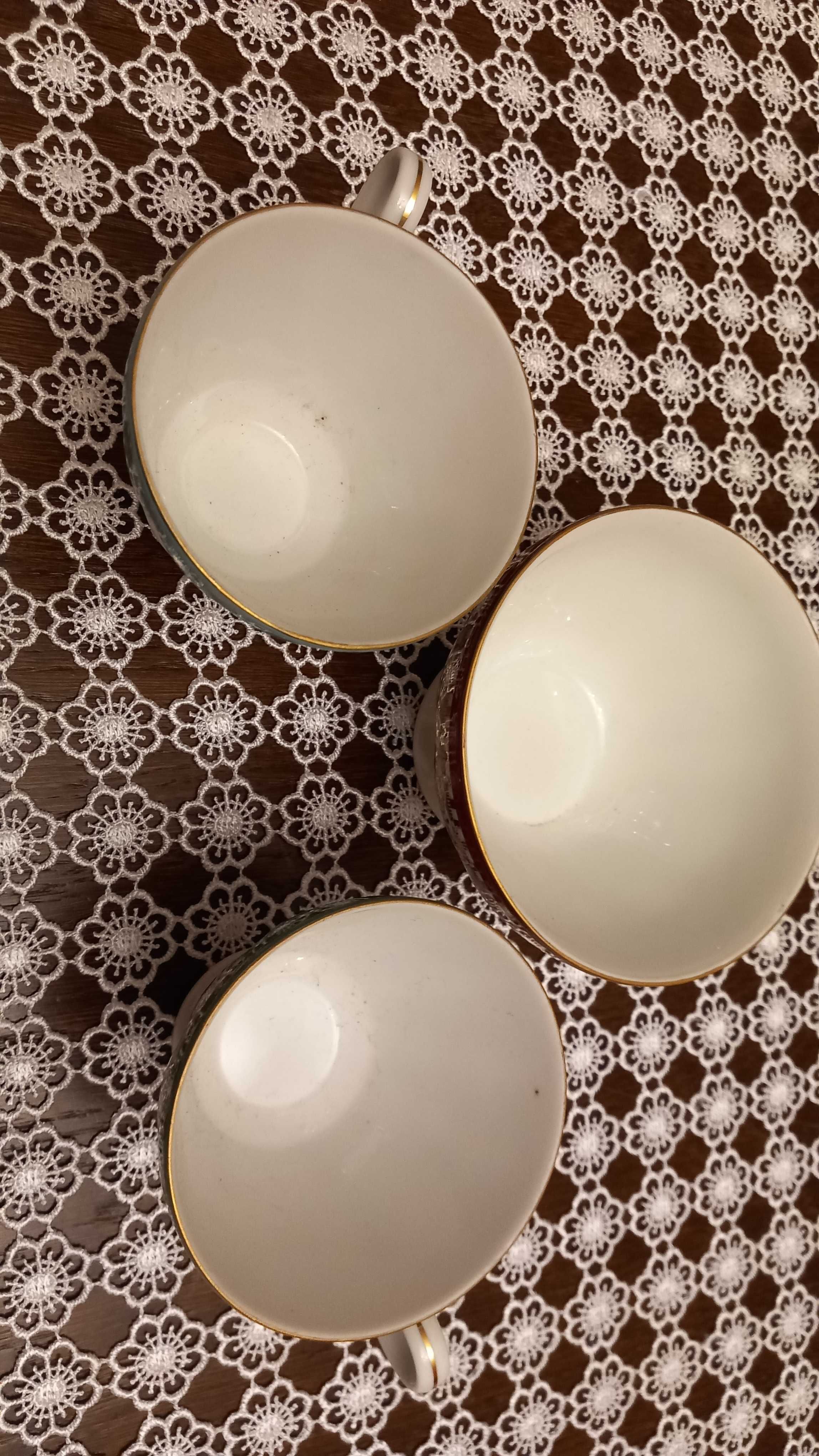 Porcelana Wałbrzych filiżanki i cukiernica Wałbrzych serwis do kawy