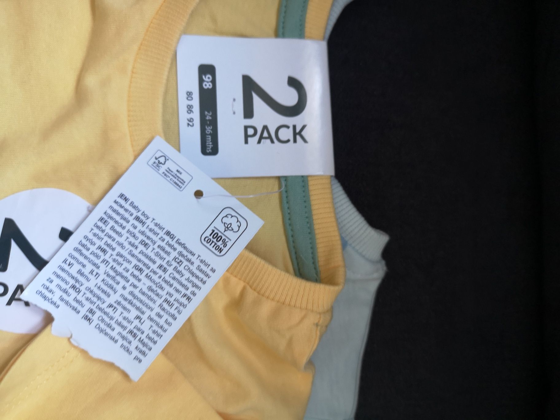 Nowe koszulki krótki rękaw 2 pack, 2 szt rozm. 98,