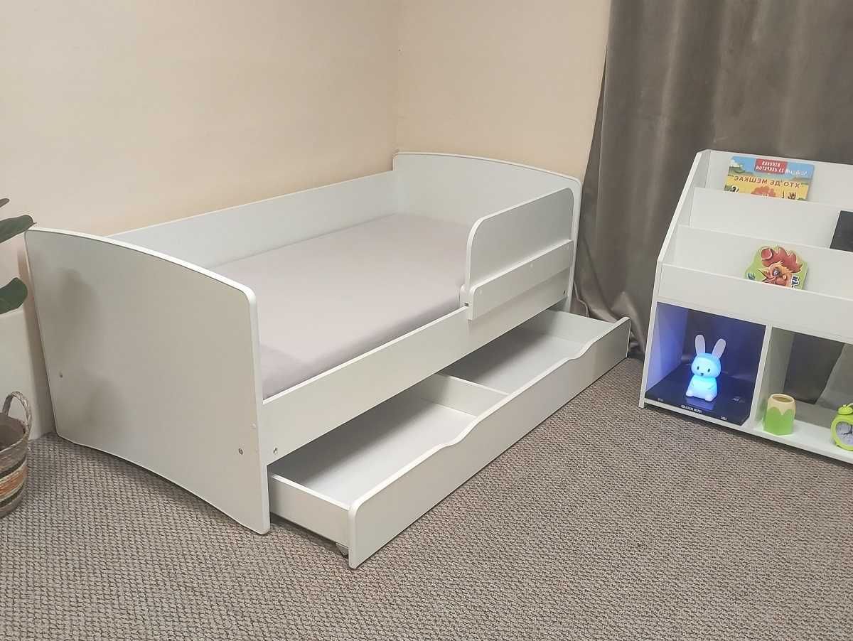 Кровать с ящиком ! Дитяча кроватка комплект АЛЬФ ! Ліжко з матрацем!