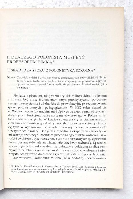 Spór z polonistyką szkolną. Stanisław Bortnowski. Bestseller. UNIKAT