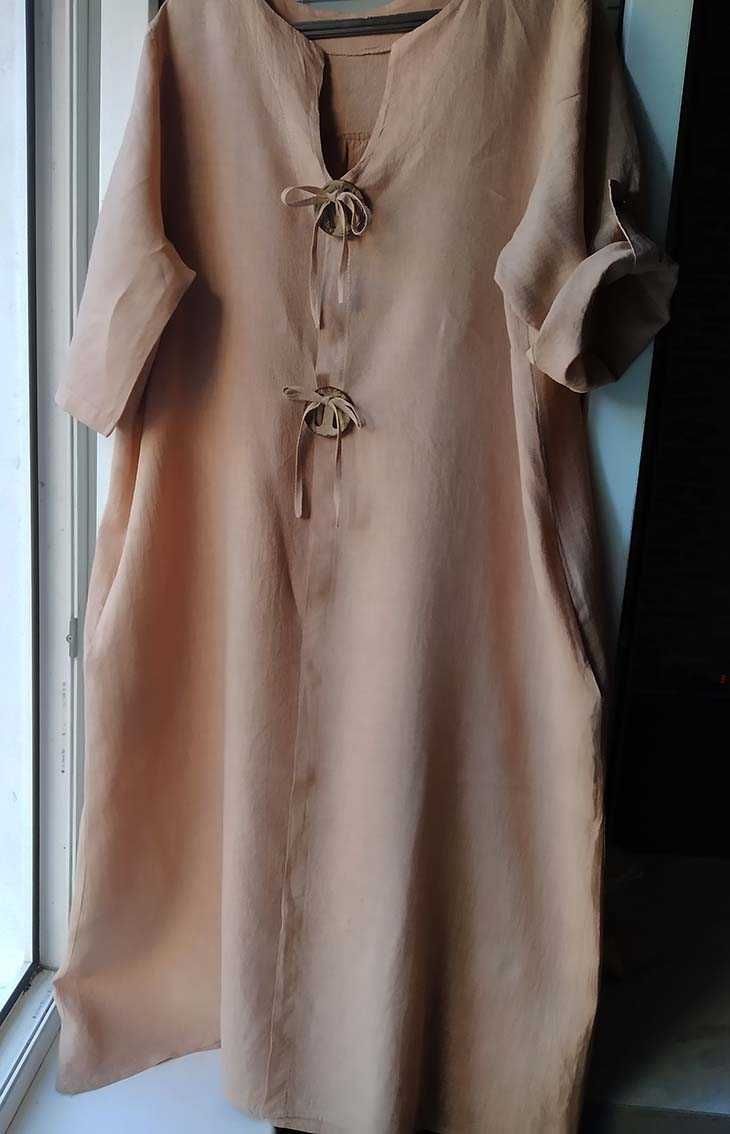 Платье лен свободное  сукня лляна oversize  идет на 48-50-52-54 льон