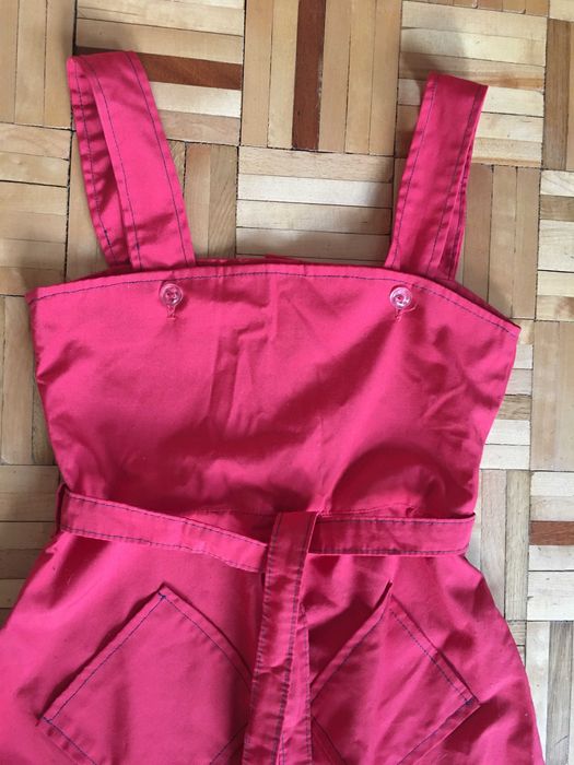 Retro czerwona sukienka Sawa pryncessa dla dziewczynki PRL