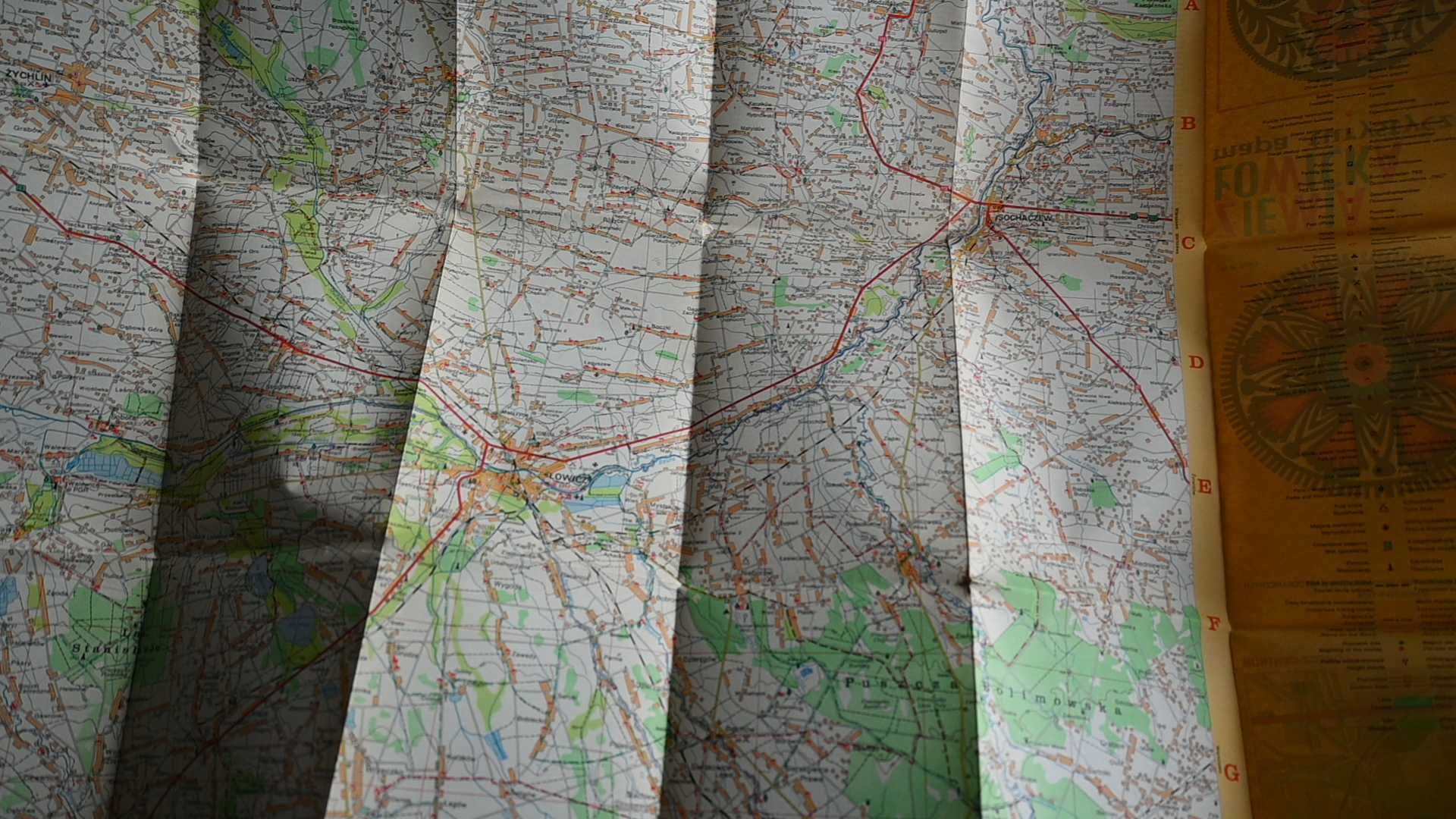 AS Ziemia łowicka Mapa turystyczna 1978