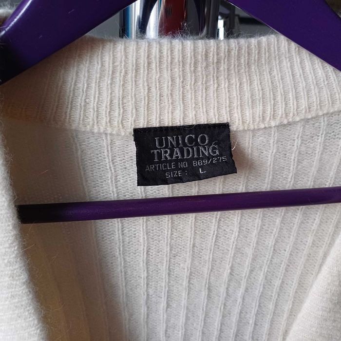 Sweter typu kardigan wełna z angorą.