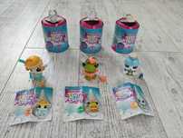 Littlest pet shop 3 figurki akcesoria owieczka żabka miś